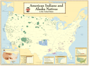 Carte des Réserves autochtones aux États-Unis (Carte produite par le U.S. Census Bureau en 2006 - Domaine Public, Source)